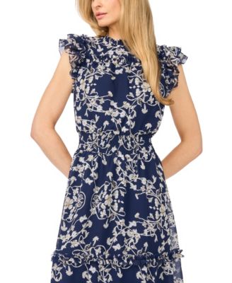 long navy blue dress Dark Navy Blue V-neck A-line Tulle Long Prom Dress Evening Dress, OL61 –  DaintyBridal