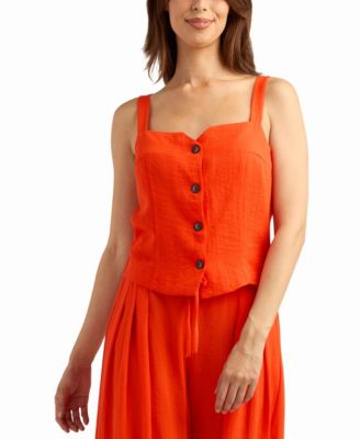 Women's Gauze Square Neck Top