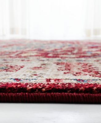 Chloe LRL1221B Beige and Red 8' X 10' Area Rug
