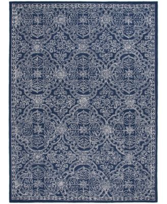 Etienne LRL6603N Navy and Ivory 8' X 10' Area Rug