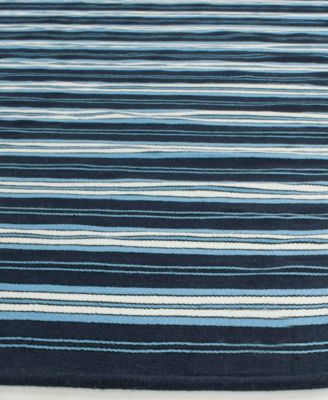 Leopold Stripe LRL2462A Navy 8' X 10' Outdoor Area Rug