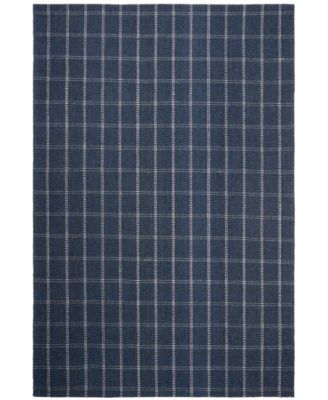 Tamworth Check LRL6450D Navy 4' X 6' Area Rug