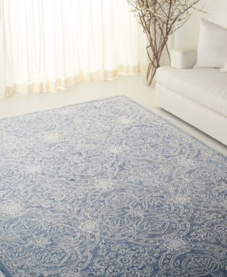 Etienne LRL6603M Blue and Ivory 8' X 10' Area Rug