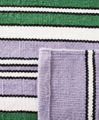 Leopold Stripe LRL2462G Lilac 8' X 10' Outdoor Area Rug