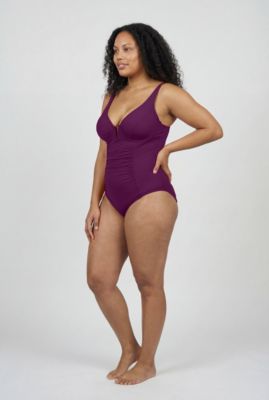 Women's Shirred Underwire One Piece Swimsuit