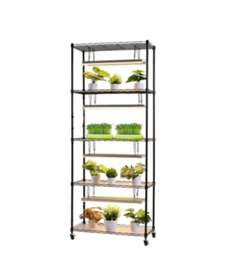 5-Tier Indoor Plant Shelf with Grow Light 71 in Tall with LED Full Spectrum Lights