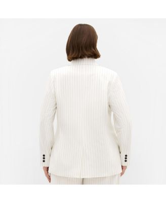 Women's Pinstripe Double Breasted Blazer