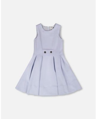 Little Girls Sleeveless Neoprene Dress Pale
