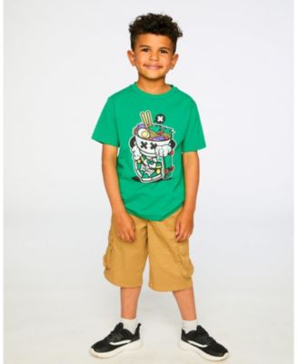 Little Boys Cotton Jersey T-Shirt with Print.