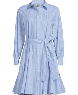Women's Poplin Button Front with Godets Dress