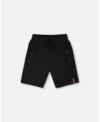 Little Boys French Terry Shorts with Cross Seams