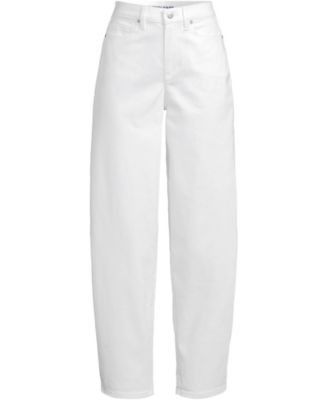 Women's Denim High Rise Barrel Leg Ankle Jeans