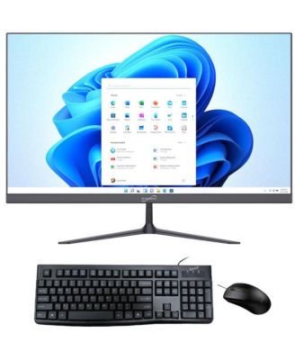 27" All-In-One Desktop Computer Intel Quad-Core N100 16GB RAM 512GB SSD Intel UHD Graphics Windows 11 – Gray