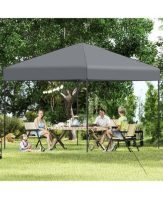 10x10 ft Outdoor Pop-Up Canopy Tent with Carry Bag & Stakes
