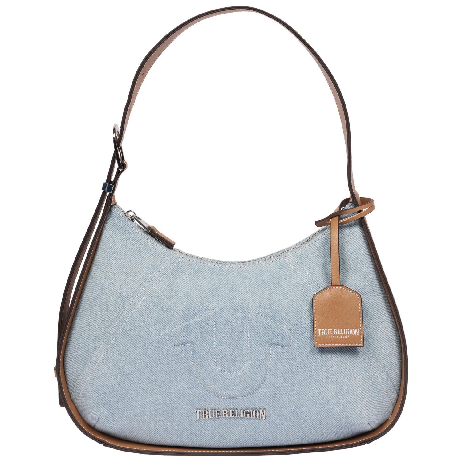 Denim Raised Horseshoe Hobo
