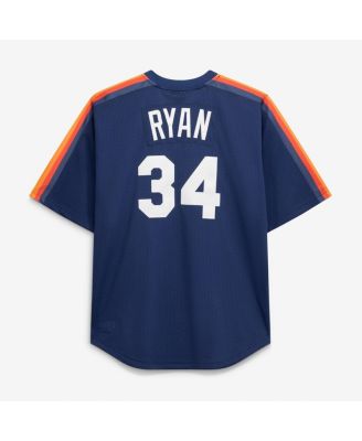 Men's Nolan Ryan Navy Houston Astros Cooperstown Collection Big & Tall Mesh Batting Practice Jersey