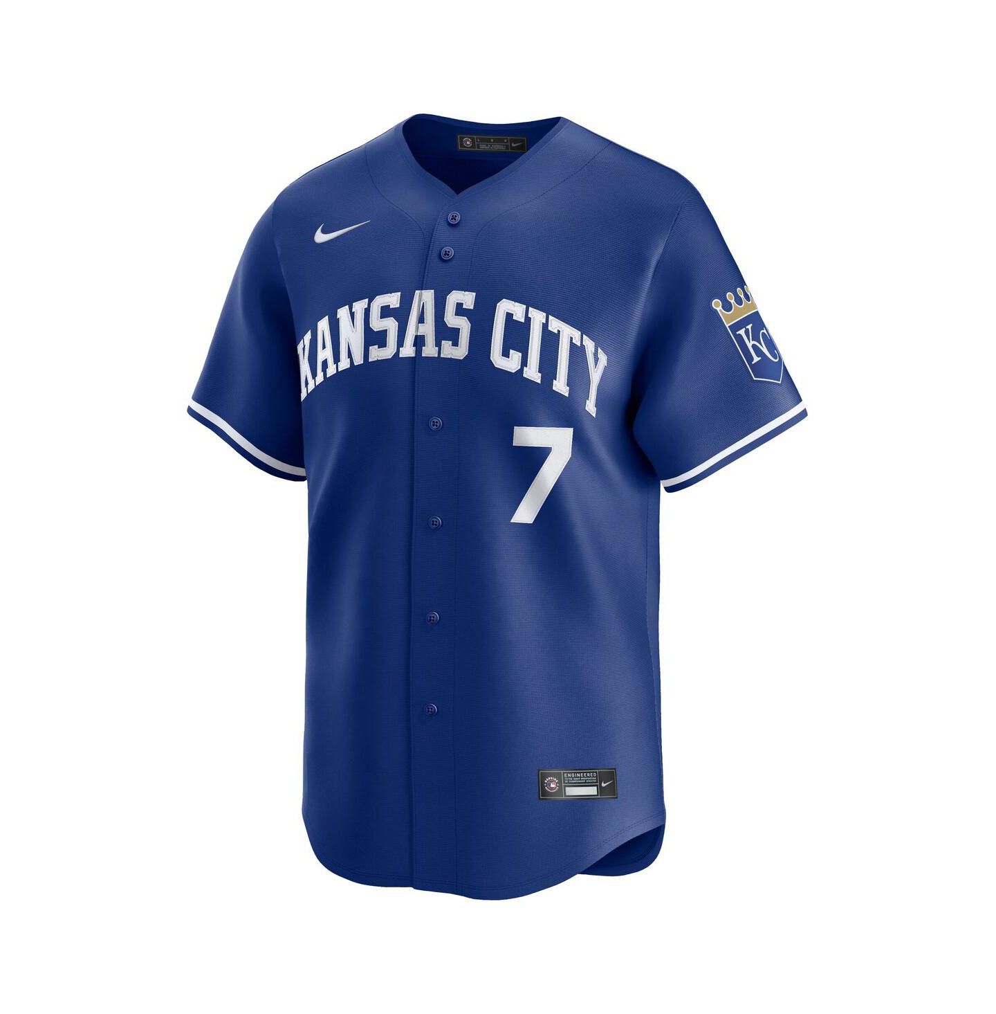 Мужской топ Nike Bobby Witt Jr. Royal Kansas City Royals Alternate 2 Limited Player Jersey — фото 2