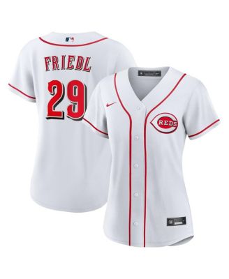 Women's TJ Friedl White Cincinnati Reds Home Replica Jersey