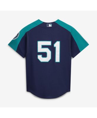 Men's Ichiro Suzuki Navy Seattle Mariners 2006 Cooperstown Mesh Batting Practice Button-Up Jersey