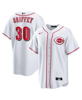 Men's Ken Griffey Jr. White Cincinnati Reds Home Retired Player Replica Jersey