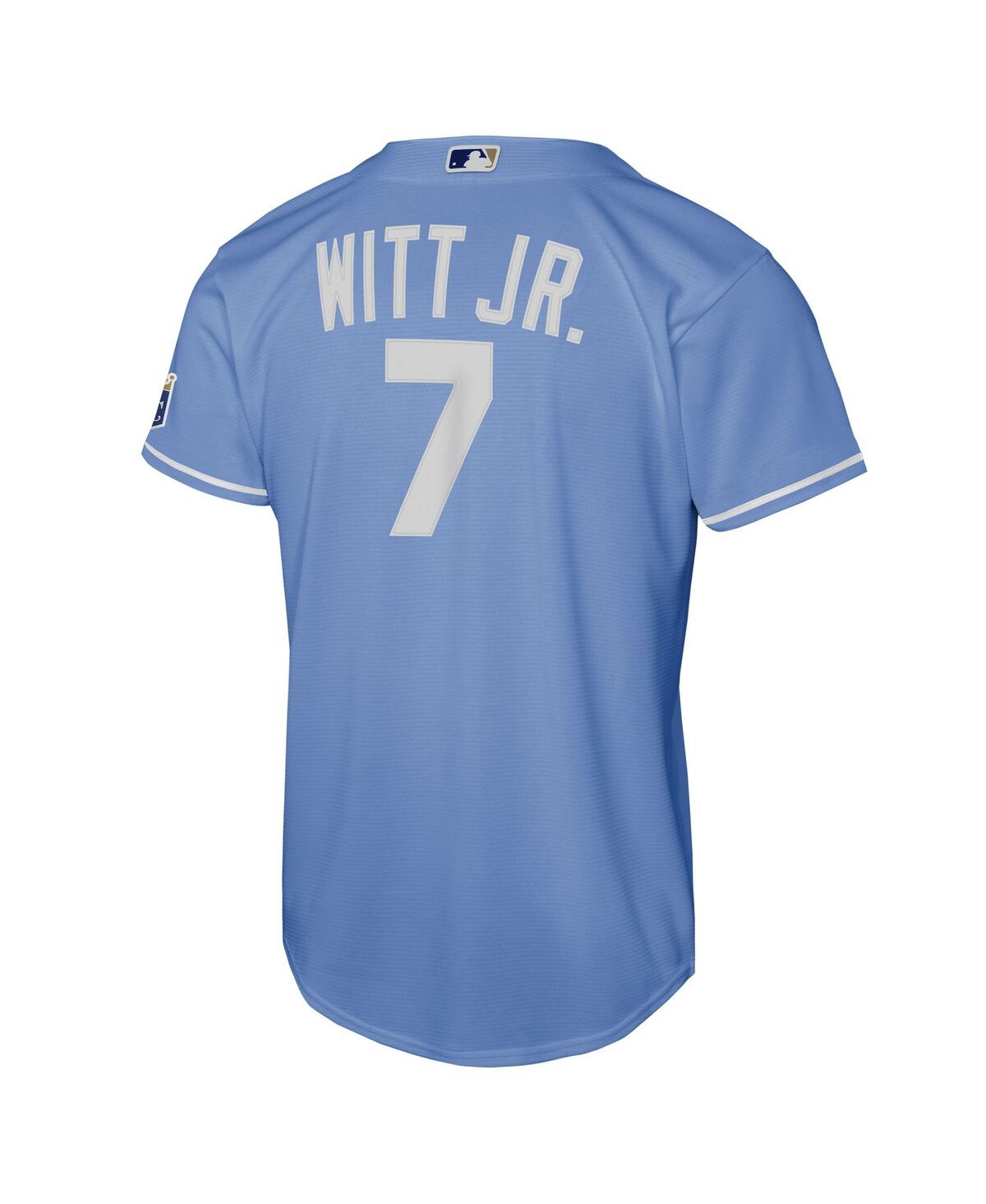 Nike Big Boys and Girls Bobby Witt Jr. Light Blue Kansas City Royals Alternate Stadium Jersey