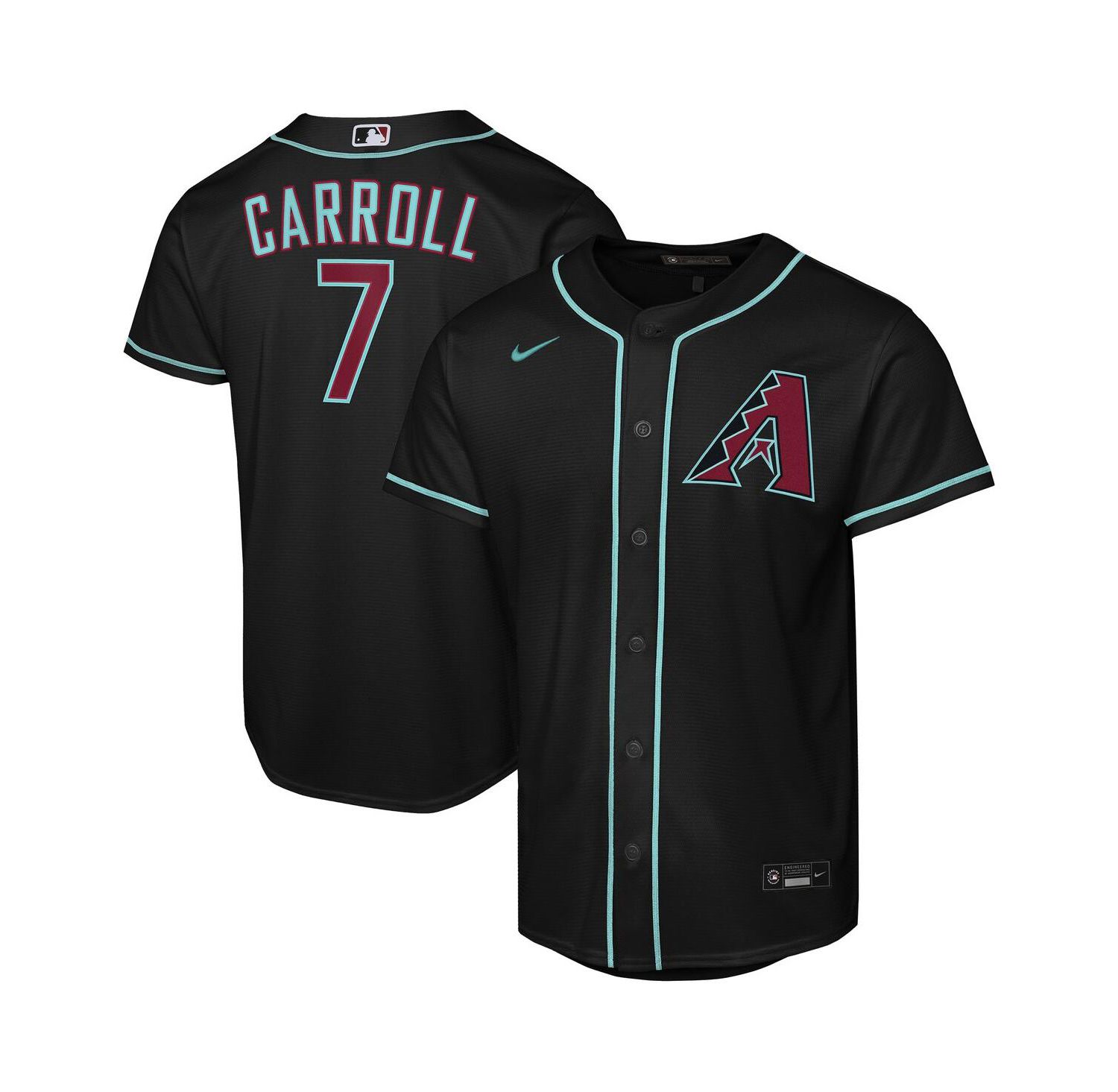 Big Boys and Girls Corbin Carroll Black Arizona Diamondbacks Alternate Replica Jersey
