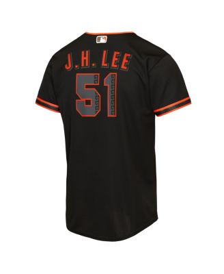 Big Boys and Girls Jung Hoo Lee Black San Francisco Giants Alternate 2 Replica Jersey