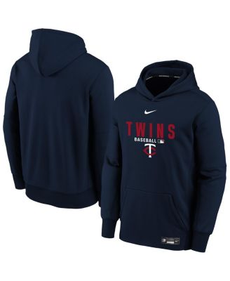 Big Boys and Girls Navy Minnesota Twins Authentic Collection Therma-FIT Hoodie