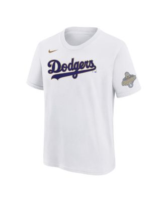 Big Boys and Girls Yoshinobu Yamamoto White Los Angeles Dodgers 2026 Gold Collection Name Number T-Shirt