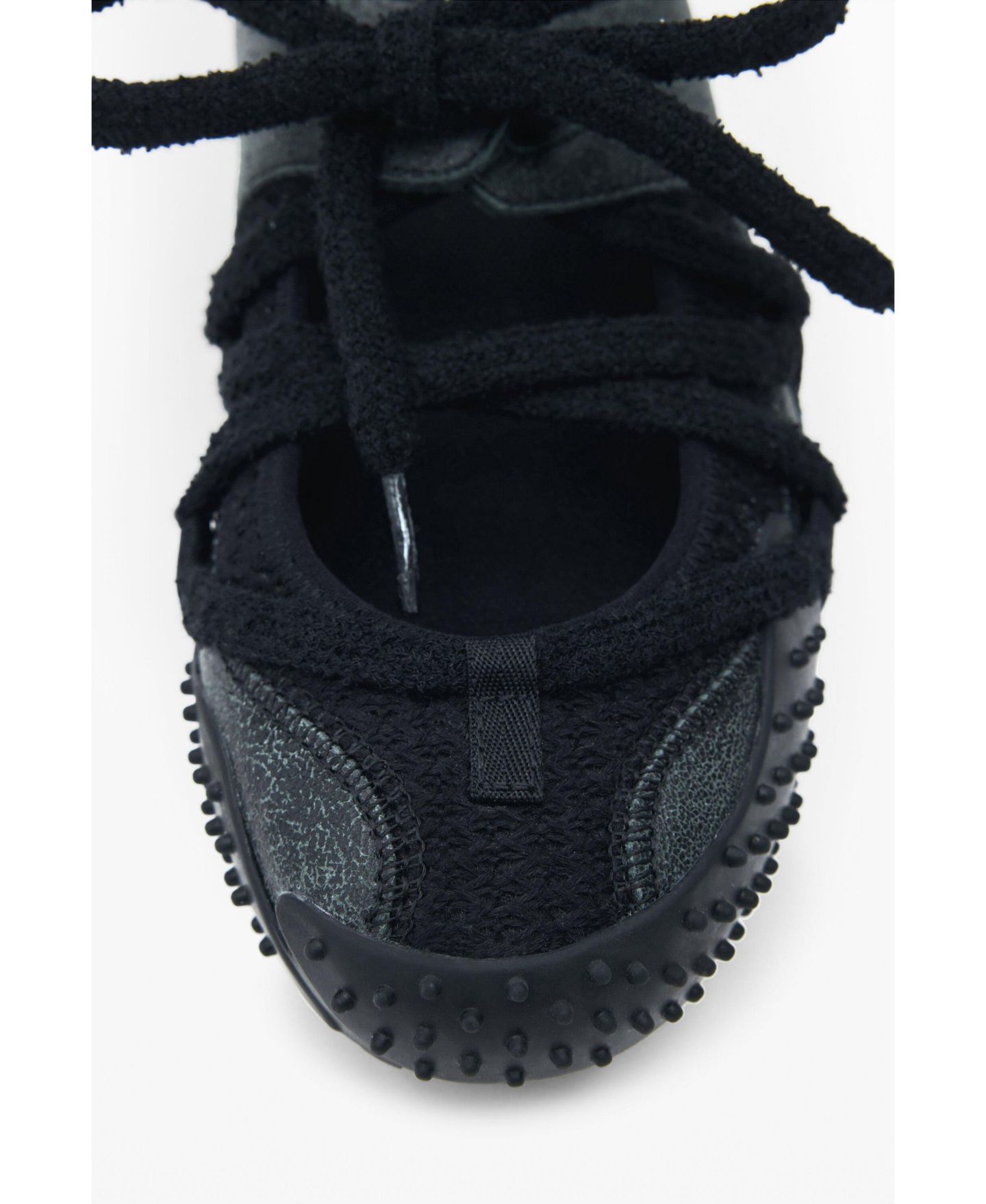 Женские кроссовки Desigual Leather lace-up, цвет: Чёрный — фото 6