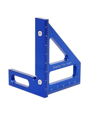 Imperial 3D Multi-Angle Measuring Ruler Aluminum Alloy Woodworking Square Protractor Miter Triangle Layout Tool Engineer Carpenter 003b