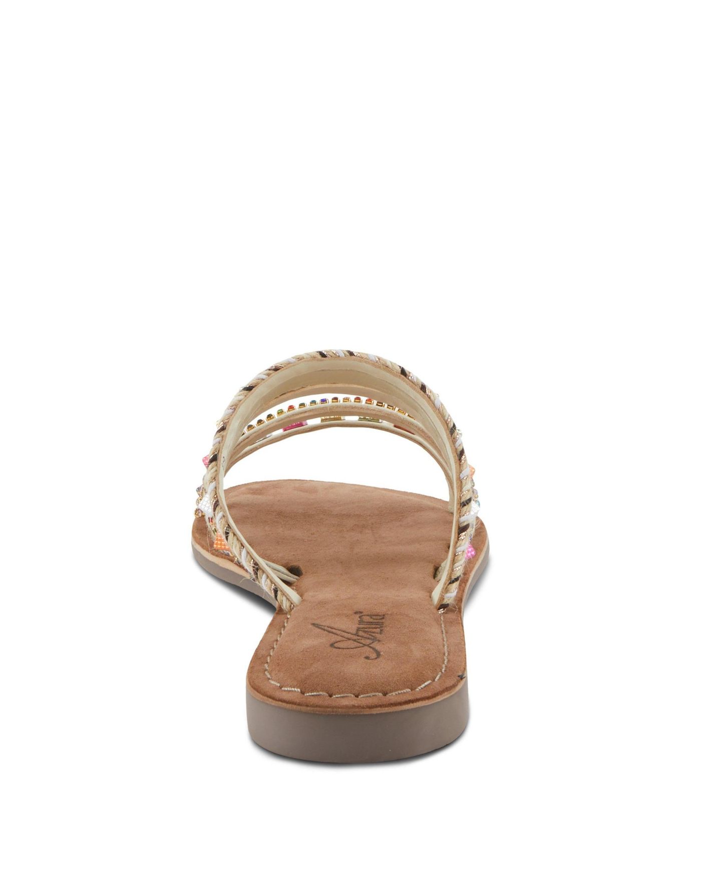Женские сандалии Azura Intoxicate Flat with Multiple Strap Closure, цвет: Молочный белый разноцветный — фото 4