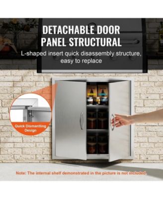 Double Stainless Steel BBQ Access Door 31W x 31H in for BBQ Island Grilling