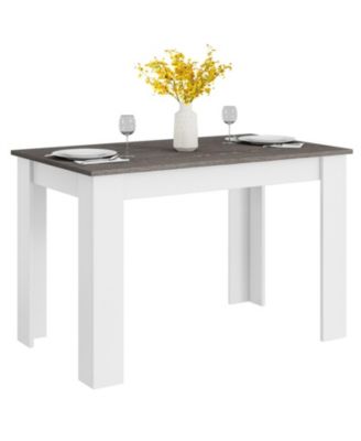 47 in Rectangular Kitchen Dining Table for 4 with Anti-Scratch Foot Pads