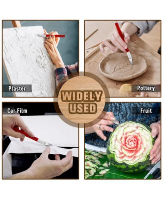 2 Pack Exacto Knife Set Precision Paper Carving Crafts Art Hobby High Carbon Steel