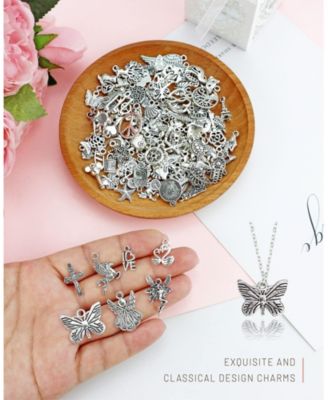 Wholesale Tibetan Metal Charms Pendants DIY Jewelry Making 100pcs