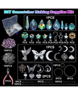 400pcs DIY Suncatchers Kit Hummingbird Crystal Prism Rainbow Maker Window Decor