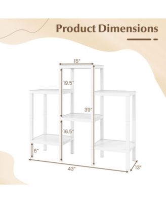 6-Tier Modular Plastic Storage Shelves for Living Room, Kitchen and Bathroom