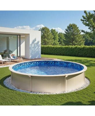 24-ft Round Overlap Vinyl Pool Liner Fits 48-54 in Wall Height for Steel Pools