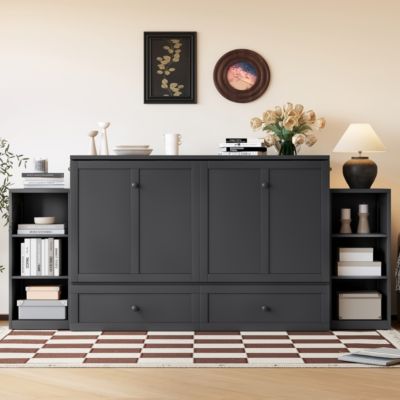 Murphy Bed w/ Storage Drawers and Shelves