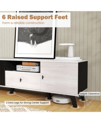 Mid Century Modern TV Stand Entertainment Center  TVs-Oak