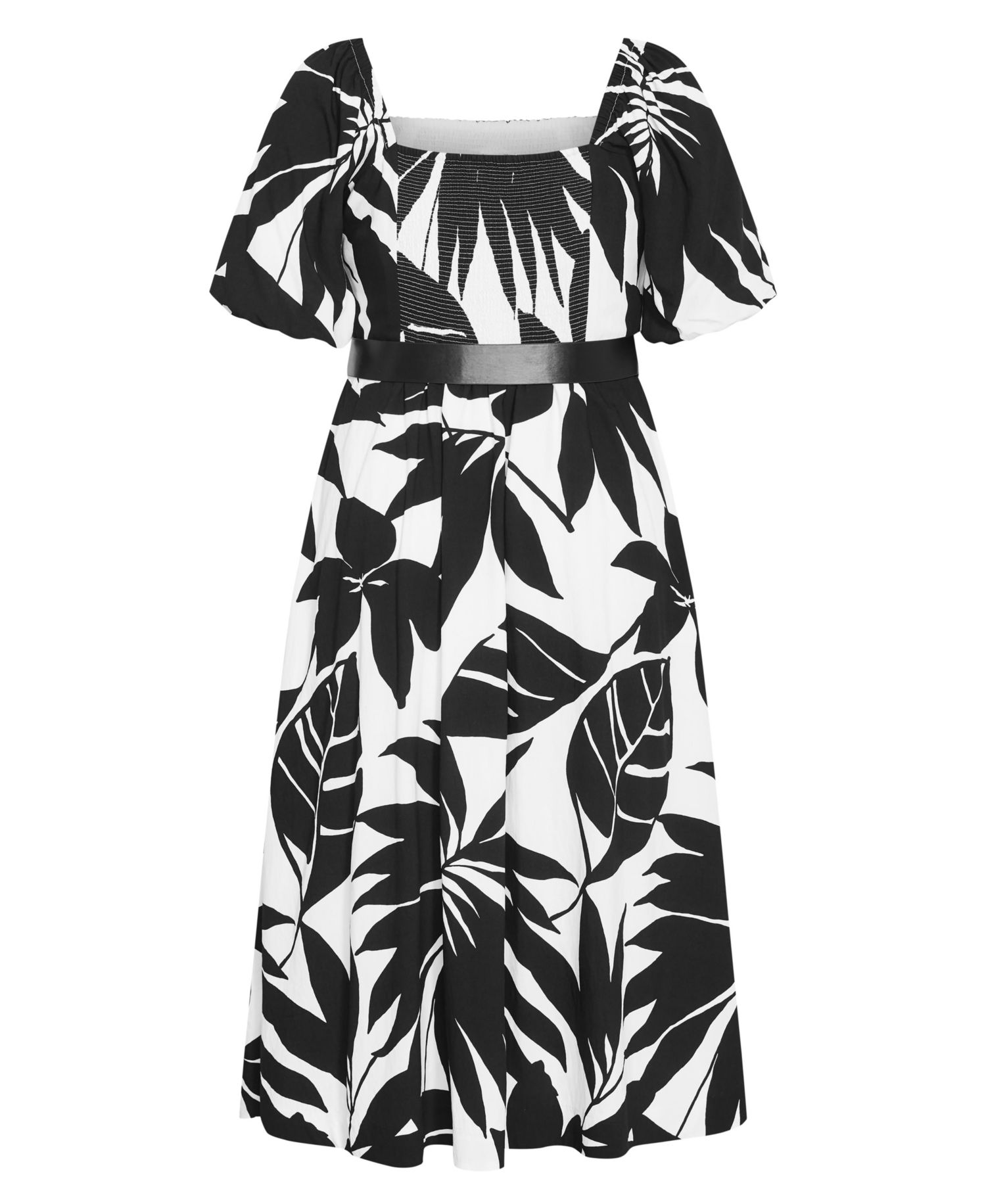 Women's Plus Size Collins Oasis Print Belted Maxi Dress