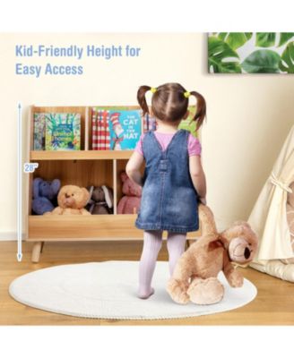 5-Cube Kids Bookshelf and Toy Organizer with Anti-Tipping Kits