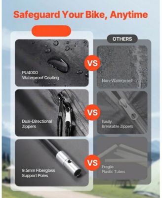 Waterproof 4-5 Bike Storage Tent with High Strength Fiberglass Frame for Outdoors