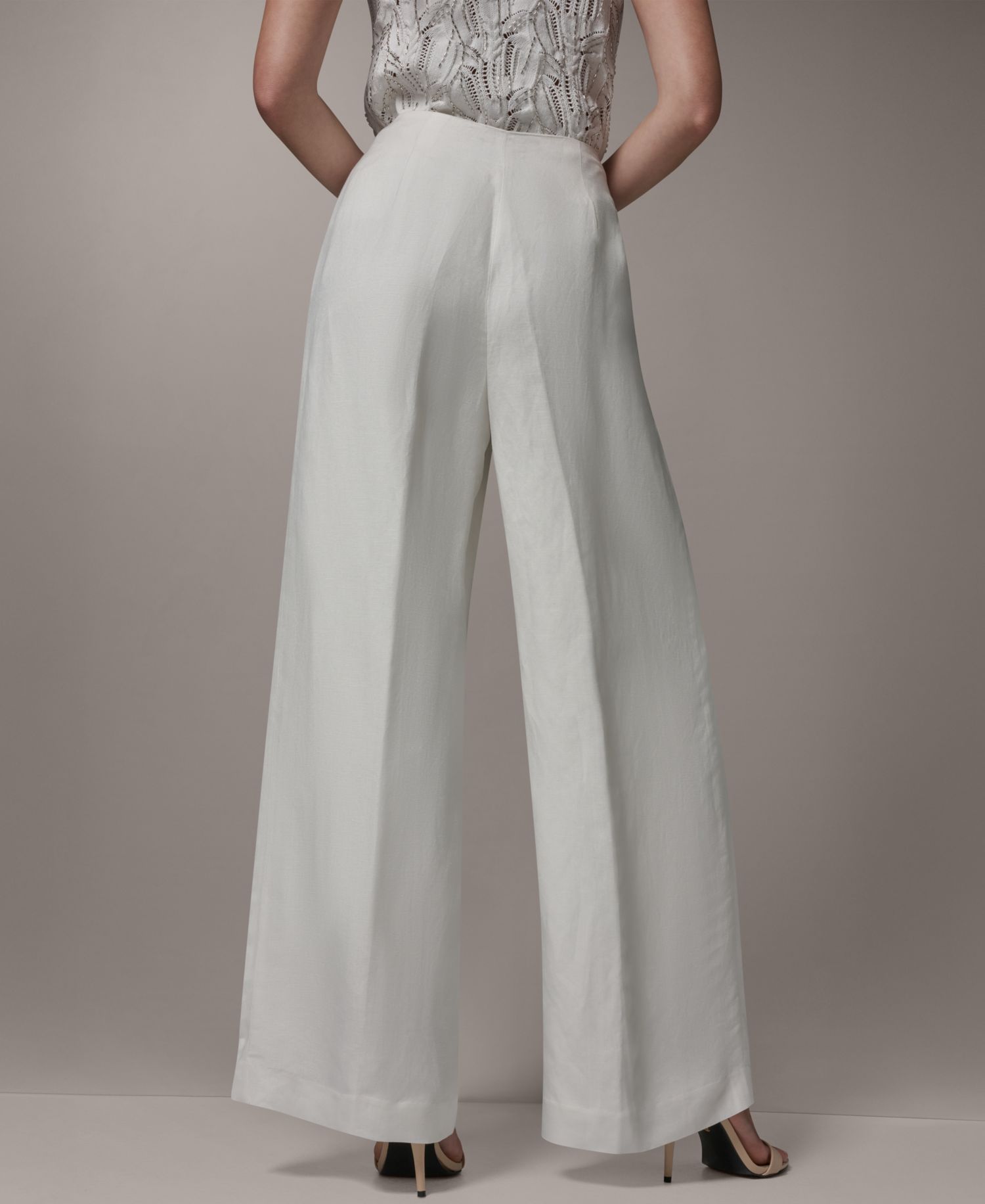 Women's Pleated Wide-Leg Pants