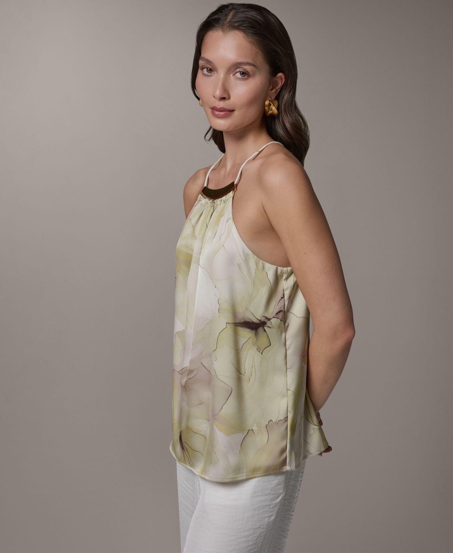 Women's Sleeveless Halter Neck Top
