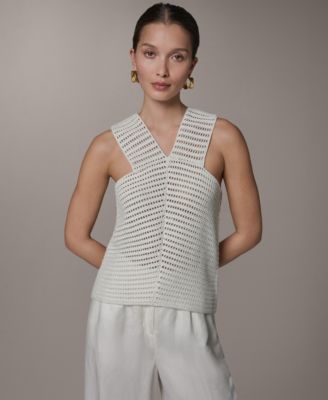 Women's Sleeveless V-Neck Sweater