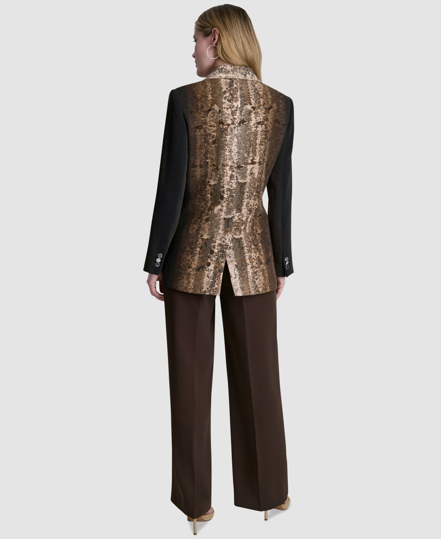 Women's Printed Long-Sleeve Blazer