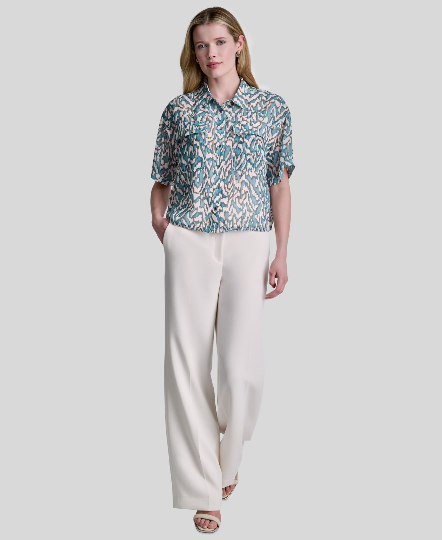 Women's Printed Short-Sleeve Shirt