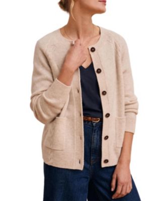 Women's Cable Detail Raglan Cardigan